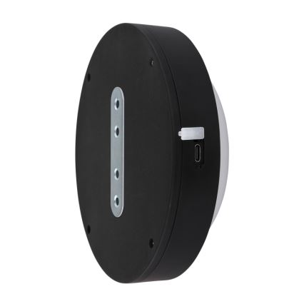 Globo - Lámpara de pared LED recargable con sensor táctil LED/1,2W/3,7V diámetro 15 cm 1800 mAh negra