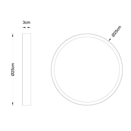 Globo - Plafón LED LED/15W/230V diá. 25 cm