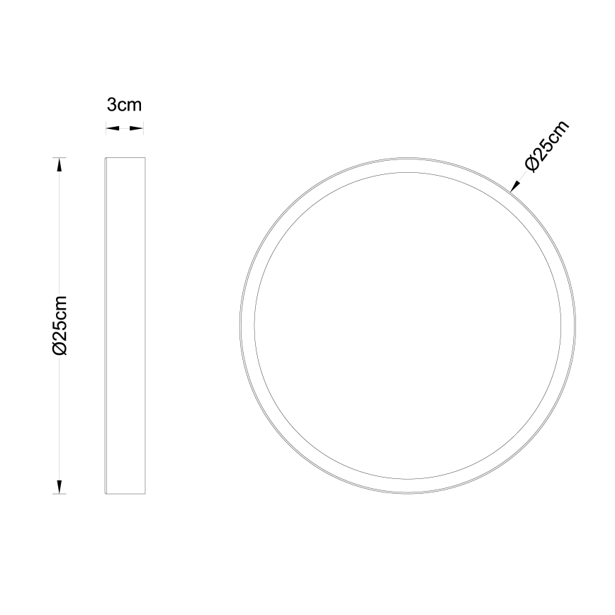 Globo - Plafón LED LED/15W/230V diá. 25 cm
