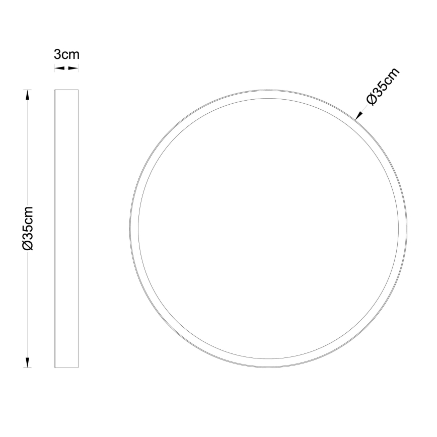 Globo - Plafón LED LED/22W/230V diá. 35 cm