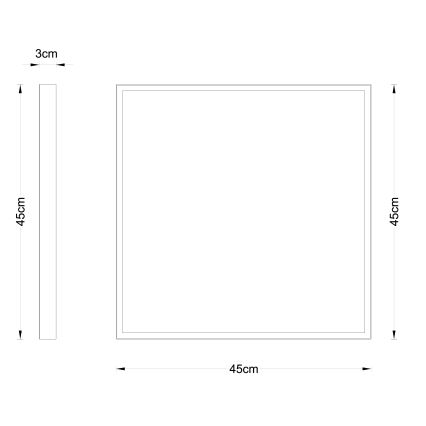 Globo - Plafón LED LED/30W/230V 45x45 cm