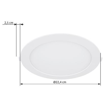 Globo - Lámpara empotrable LED LED/18W/230V 4000K diá. 22,4 cm