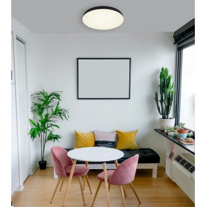 Globo - Plafón LED LED/50W/230V 3000K/4000K/6500K diá. 50 cm negro