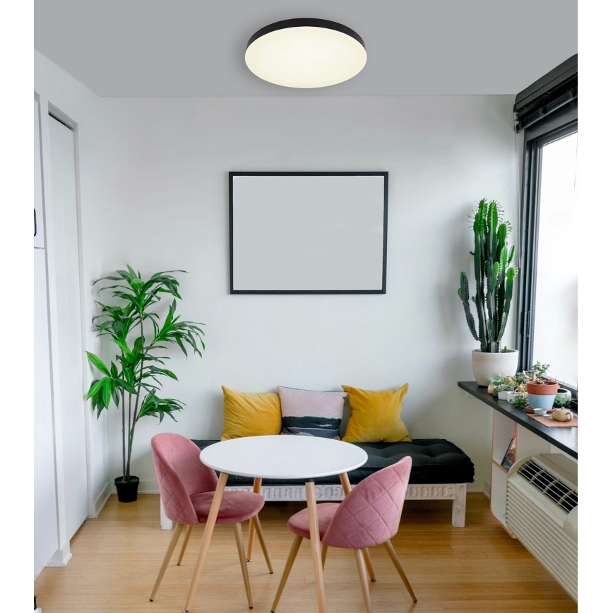 Globo - Plafón LED LED/50W/230V 3000K/4000K/6500K diá. 50 cm negro