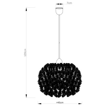 Globo - Lámpara de araña de cable 1xE27/40W/230V