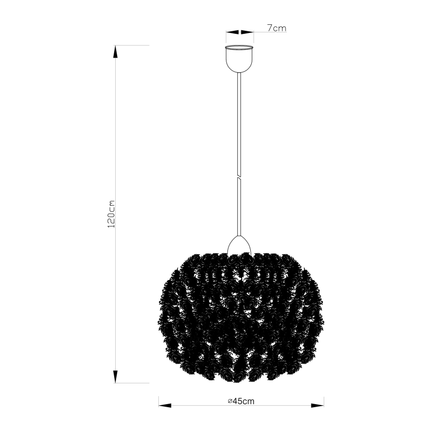 Globo - Lámpara de araña de cable 1xE27/40W/230V