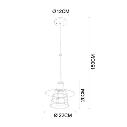 Globo - Lámpara colgante 1xE27/60W/230V