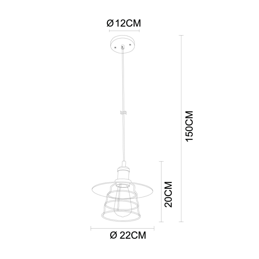 Globo - Lámpara colgante 1xE27/60W/230V