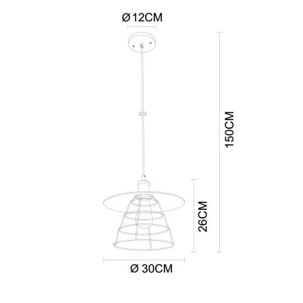 Globo - Lámpara colgante 1xE27/60W/230V