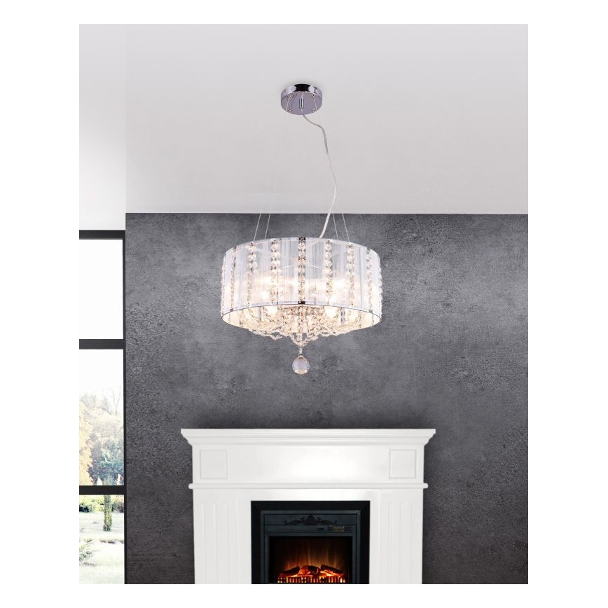 Globo - Lámpara de araña de luces de cristal 4xE14/40W/230V