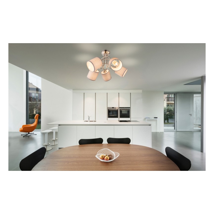 Globo - Lámpara de araña de luces de superficie 5xE14/25W/230V