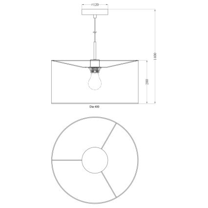 Globo - Lámpara colgante 1xE27/60W/230V