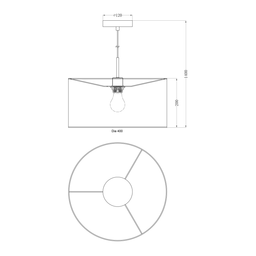 Globo - Lámpara colgante 1xE27/60W/230V