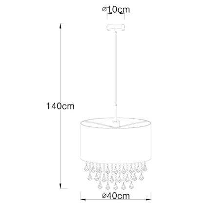 Globo - Lámpara colgante 1xE27/60W/230V