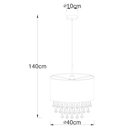 Globo - Lámpara colgante 1xE27/60W/230V