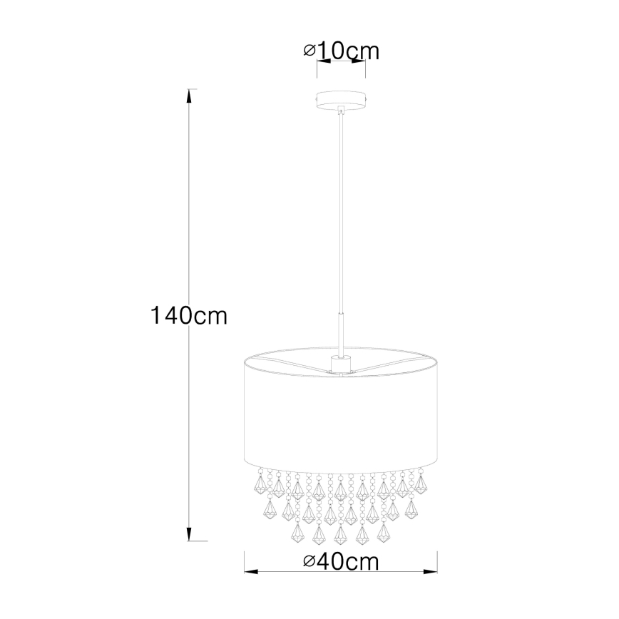 Globo - Lámpara colgante 1xE27/60W/230V