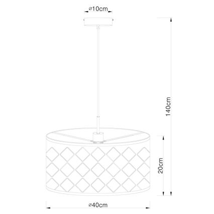 Globo - Lámpara araña de cable 1xE27/60W/230V