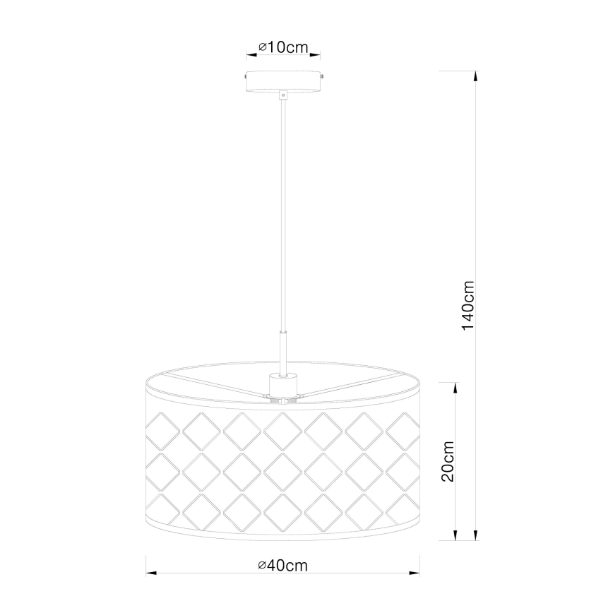 Globo - Lámpara araña de cable 1xE27/60W/230V