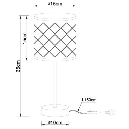 Globo - Lámpara de mesa 1xE14/40W/230V
