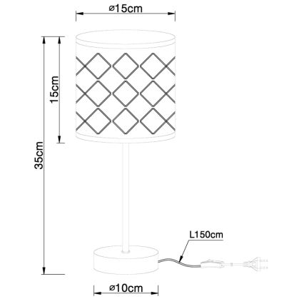 Globo - Lámpara de mesa 1xE14/40W/230V