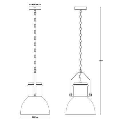 Globo - Lámpara de araña de cadena 1xE27/40W/230V