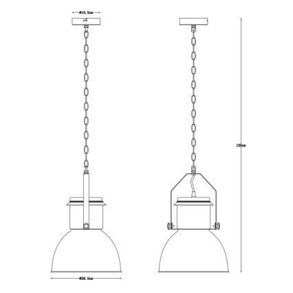 Globo - Lámpara de araña con cadena 1xE27/40W/230V