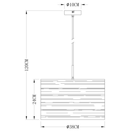 Globo 15342 - Lámpara colgante TUNNO 1xE27/40W/230V