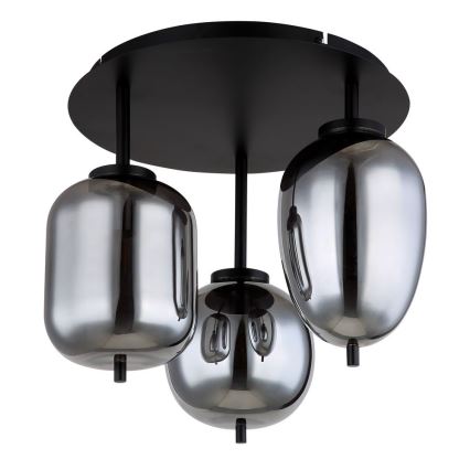 Globo - Lámpara de techo 3xE14/40W/230V negro