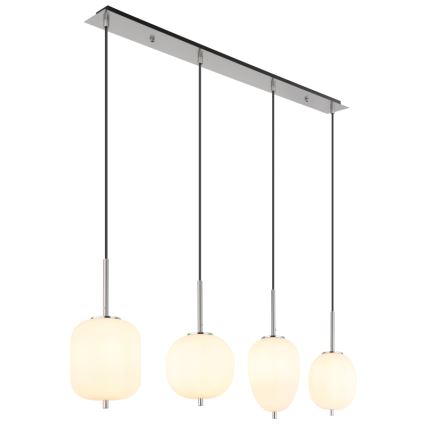 Globo - Lámpara colgante 4xE14/40W/230V blanco