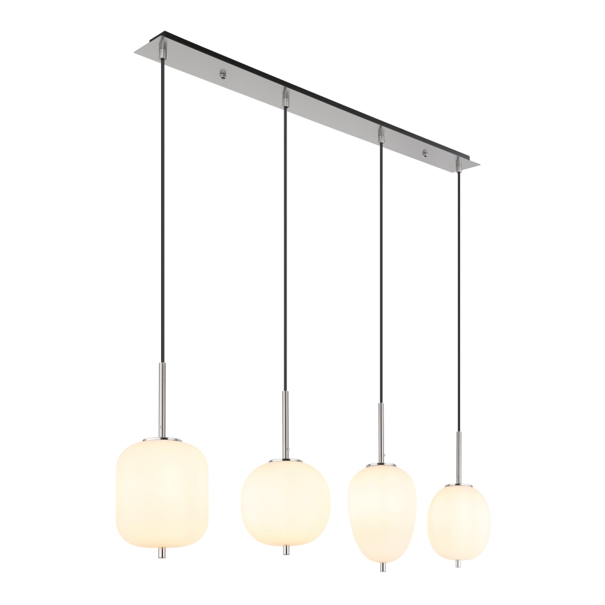Globo - Lámpara colgante 4xE14/40W/230V blanco