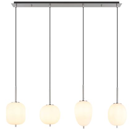 Globo - Lámpara colgante 4xE14/40W/230V blanco