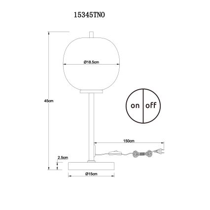 Globo - Lámpara de mesa 1xE14/40W/230V cromo mate