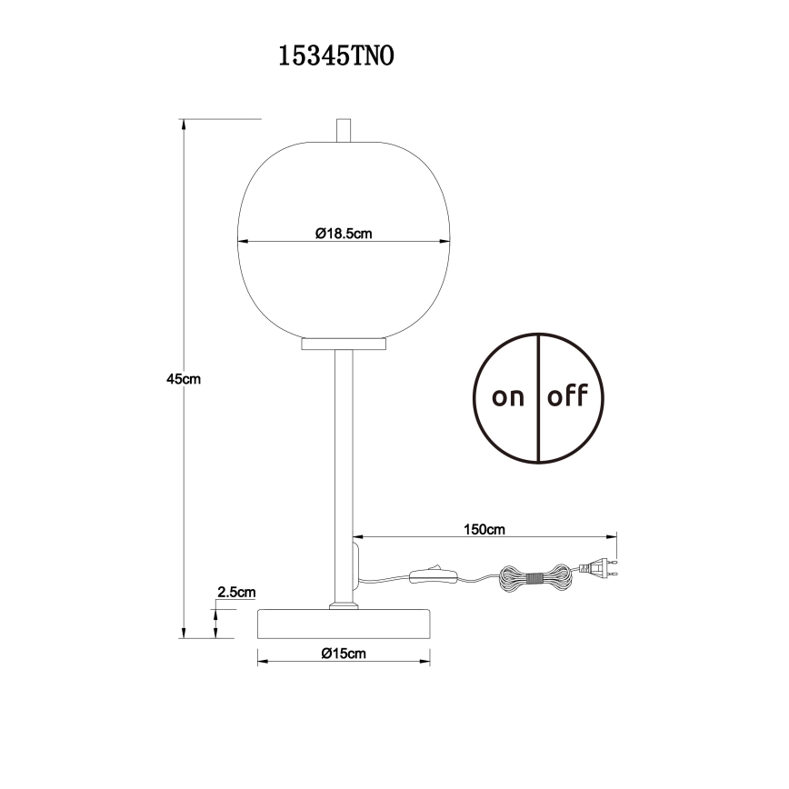 Globo - Lámpara de mesa 1xE14/40W/230V cromo mate
