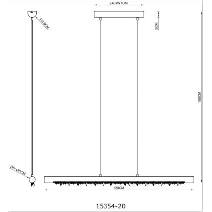 Globo 15354-20 - Lámpara colgante regulable con cable FELICITAS LED/25W/230V beige