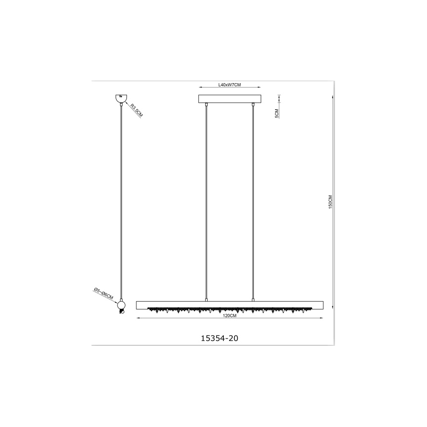 Globo 15354-20 - Lámpara colgante regulable con cable FELICITAS LED/25W/230V beige