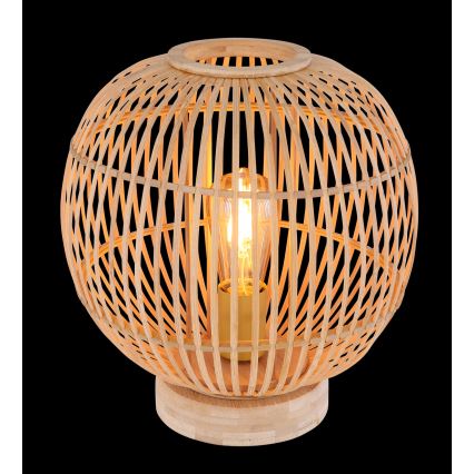 Globo - Lámpara de mesa 1xE27/60W230V bambú