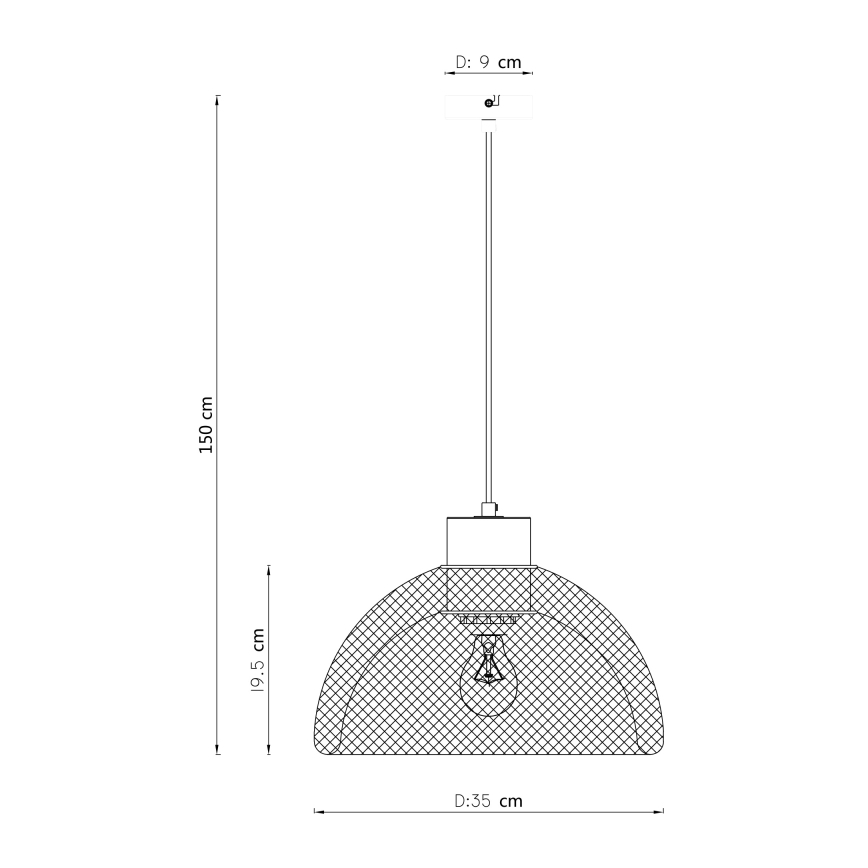 Globo - Lámpara colgante 1xE27/60W/230V