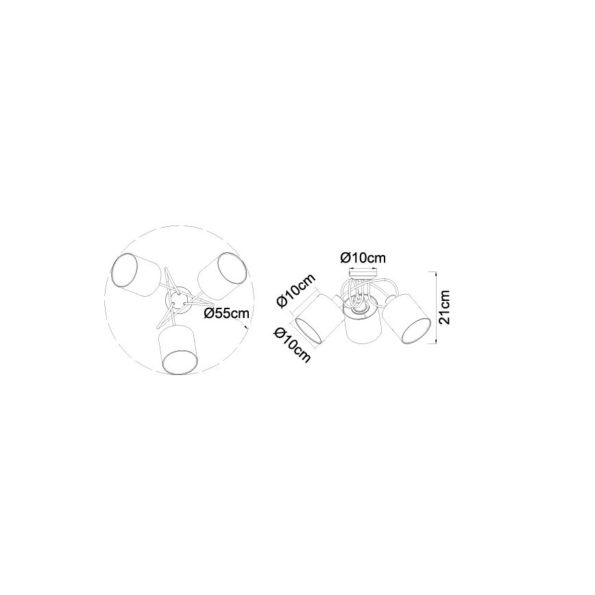 Globo - Lámpara de suspensión 3xE14/25W/230V
