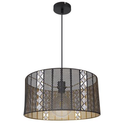 Globo - Lámpara colgante 1xE27/60W/230V dorado/negro