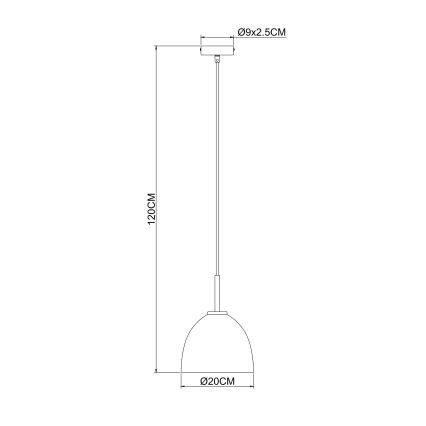 Globo - Lámpara de araña con cable 1xE27/60W/230V