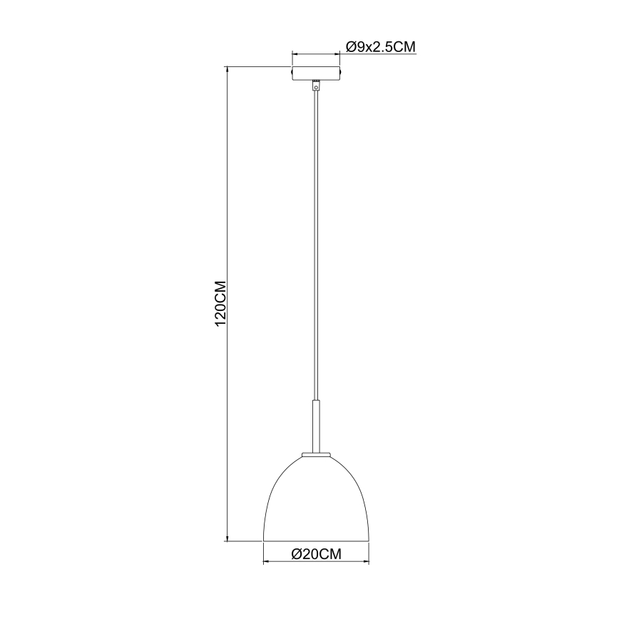 Globo - Lámpara de araña con cable 1xE27/60W/230V