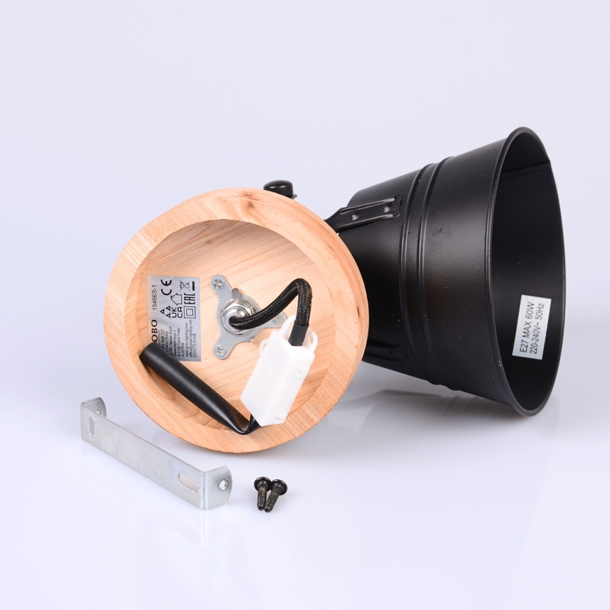 Globo - Foco de pared 1xE27/60W/230V abeto