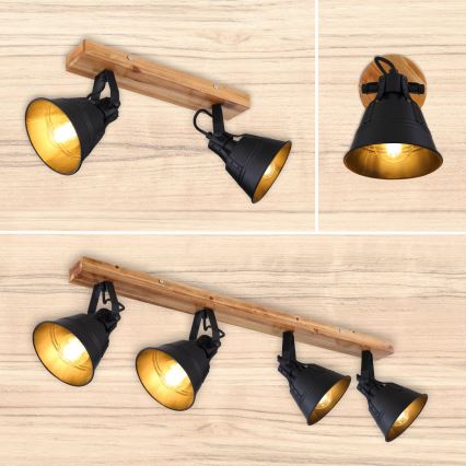 Globo - Foco de pared 1xE27/60W/230V abeto