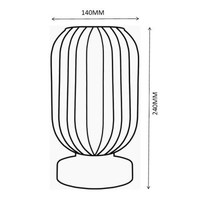 Globo - Lámpara de mesa 1xE27/40W/230V blanco