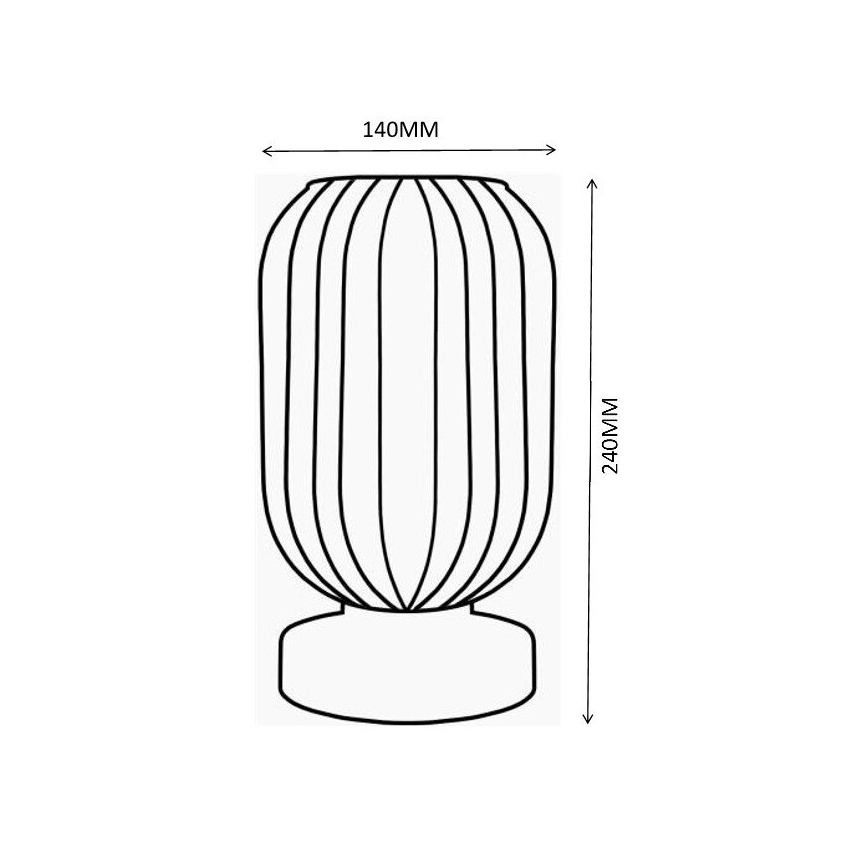 Globo - Lámpara de mesa 1xE27/40W/230V blanco