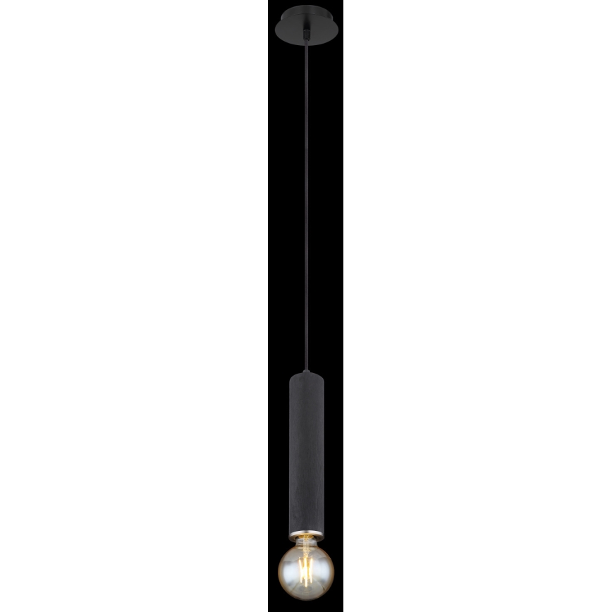 Globo - Lámpara colgante 1xE27/60W/230V madera negra
