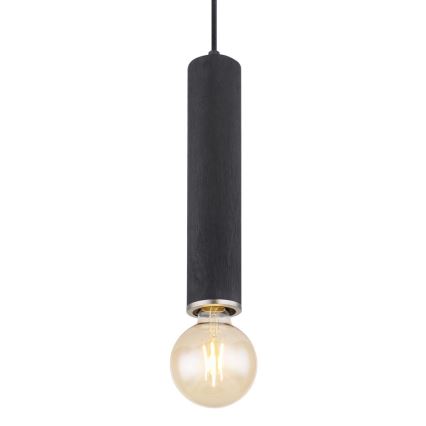 Globo - Lámpara colgante 1xE27/60W/230V madera negra