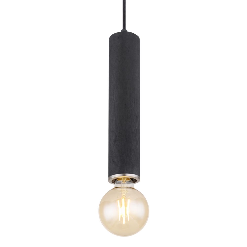 Globo - Lámpara colgante 1xE27/60W/230V madera negra