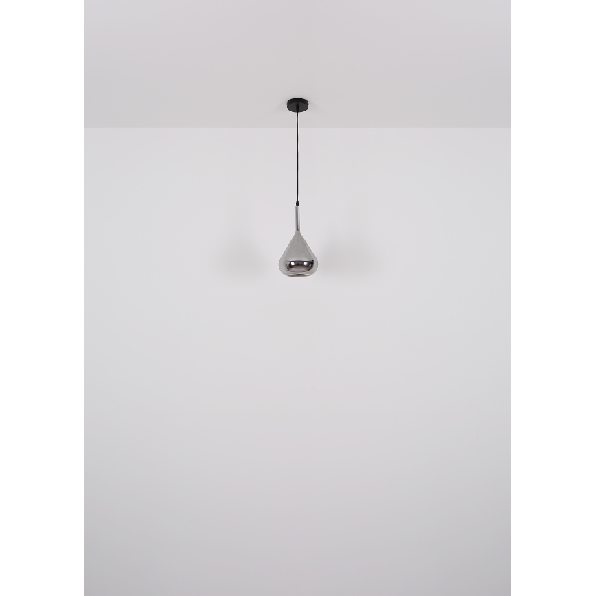 Globo - Lámpara colgante 1xE27/60W/230V diá. 20 cm negro