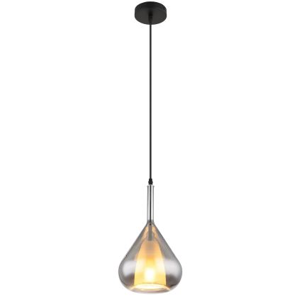Globo - Lámpara colgante 1xE27/60W/230V diá. 20 cm negro